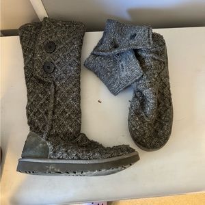 Ugh sweater boots gray